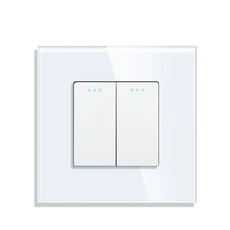 벽 스위치 푸시 단추 켜기 끄기 조명 스위치 EU 러시아 표준 전원 스위치 유리 패널 방수 1 갱 2 갱 3 갱 1, 02 1way, 01 빠른, 08 2gang white