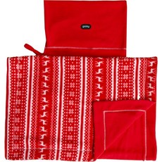 Gooby 3-in-1 강아지용 시트 담요 - 쿠션 커버 및 담요 부드러운 이중 레이어 플리스 빠른 부착 머리 받침대 순록 레드 111967, Gooby 3-in-1 강아지용 시트 담요 - 쿠션,