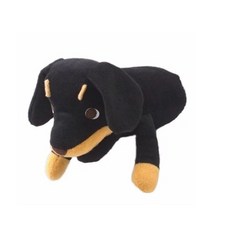 貝果貝果 日本 BONBI HAPPY ZOO 動物互動啾啾手套玩偶, 1個, 臘腸犬