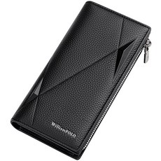 Williampolo 英皇保羅 長款錢包 大容量拉鍊多卡位防盜刷頭層牛皮長錢夾 钱包男 長款皮包 皮夾男用【奧特萊斯】