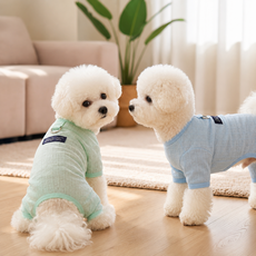 BUNNY PET 강아지 외출복 해충방지 자외선차단 메시 올인원, 1개, 소다블루