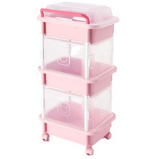 리빙스마일 기저귀 정리함 직사각 3단 일반 A형, ALL PINK, 1개