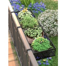 베란다 화분 걸이대 철제 선반 거치대 긴 화분 받침대 진열대 발코니, 14.120x25x12cm