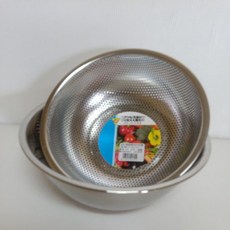 台灣製造 304不鏽鋼多功能洗米瀝水盆組 (洗菜籃/蔬果籃/千孔濾盆), 23千孔網+22深盆, 1個