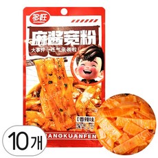 두오왕 샹바오 향라웨이 둔분 중국 넙적 당면 향라맛, 32g, 10개