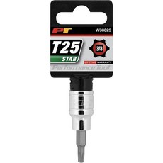 퍼포먼스 툴 W38825 드라이브 T25 스타비트 소켓 38, T-25, 1개