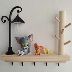 【開發票/統編】Tom and Jerry 鑰匙掛鈎置物架 壁掛式收納架, 1個, 鑰匙掛架+玩偶2+路燈