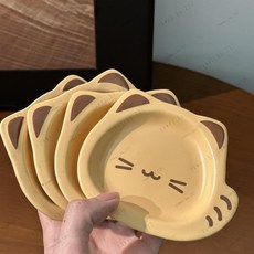 閃 出貨 陶瓷泡麵碗碗 烤麵包小貓碗 小貓碗 烤麵包小貓泡麵碗 泡麵碗 烤麵包小貓係列全套餐具, 烤麪包貓咪蘸料碟, 1個