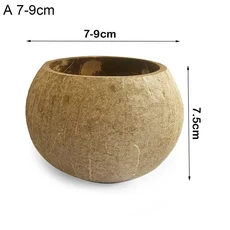 천연 코코넛 껍질 그릇 나무 창의적 장식 그릇 캔들 용기, 01 A 7-9cm