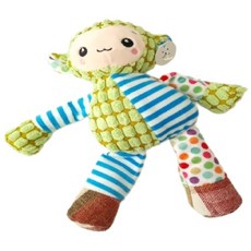 小狗五顏六色三劍客沙沙響吱吱聲玩具 26cm, 1個, 猴綠