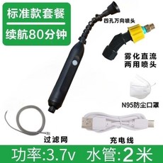 熱銷款便攜式電動噴水槍澆花手持噴霧器養花園藝殺蟲消毒澆水打藥噴水壺好用, 1個, 簡約款【電動噴霧槍+2米水管】送口罩