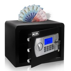 守護者保險箱 上方投入型 密碼保險箱 內雙層設計 A4可放入 25LDT-D1, 黑色