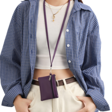 카라몰리 가죽 카드지갑 지퍼 동전 목걸이형