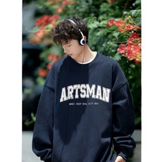 賣場新品重磅衛衣男秋冬季新款美式復古青少年男圓領無帽款上衣外套套頭衫