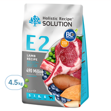 Holistic Recipe SOLUTION 耐吉斯 成犬配方小顆粒無穀乾糧 E2, 4.54kg, 1袋, 活力羊肉餐