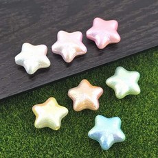 비즈톡 [BG-4-43]볼꾸파츠 아크릴 오로라파스텔별 통과형 20x19mm (내경2.2mm) 볼꾸비즈 키링용