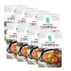 청정원 고메레시피 사골육수 부대찌개양념, 140g, 8개