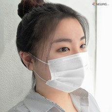 뉴리스 여름용 시원한 얇은 일회용 덴탈 마스크, 300개, 화이트, 1매