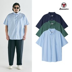 부붐 빅사이즈 브리즈 페이퍼 코튼 반팔 셔츠