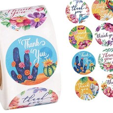 (별별창고)감사 스티커 땡큐 롤스티커 500매 OC_0404TG, 1.무지 땡큐