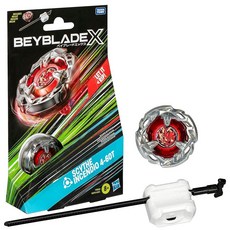 정품++ 베이블레이드 Beyblade X Scythe Incendio 4-60T 스타터 팩 세트 밸런스 타입 오른쪽 스피닝 탑 및 런처 포함 배틀링, 1개