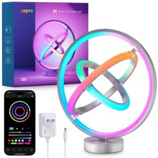 Lepro AI TB1 led AI LLM APP] 테이블 램프 테이블 라이트 조명 효과 디자인 간접, white