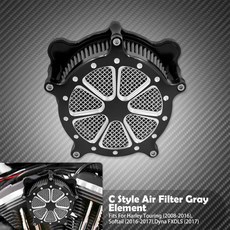 RSD 스포츠스터 팻보이 투어링 다이나 소프테일 청정기 필터 에어필터 할리 글라이드 오토바이 공기 터빈 킹 흡입구 스트리트 CNC 로드, Gray Filter C, 1개