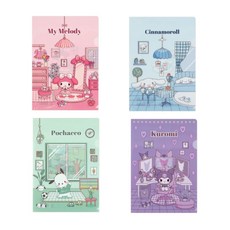 산리오 ROOM L자홀더파일, 시나모롤+쿠로미+포차코+마이멜로디, 1세트