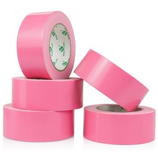 BOMEI 팩 그린 덕트 테이프 5롤 헤비 듀티 강력 산업용 컬러 테이프 9.0밀리리터 x 1.88인치 30야드 포장 및 수리용, Pink, 1개