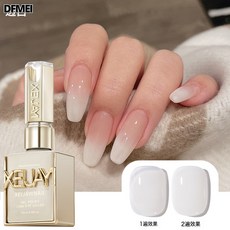 DFMEI 經典百搭純黑純白透黑透白色甲油膠美甲店專用套裝流行色, 1個, 1g, 相框瓶   M001:如圖