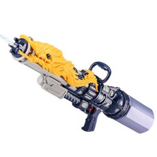 兒童加特林水槍玩具 73cm 特大號藍色金龍造型 大容量2000ml 高壓抽拉式, 特大號73cm藍色金龍送眼鏡 揹帶, 1套