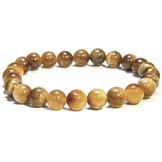 ECLATIS Lava Rock 디퓨저 디자인 팔찌 여성 및 남성 천연 힐링 크리스탈 영적 보호 긍정적인 에너지를 위한 8mm 라운드 비즈 신축성 있는 조절 가능한 사이즈, 옐로우 캣츠 아이