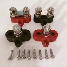 고성능 자동차 배터리터미널 단자 커넥터 모닝배터리 연결케이블 보호캡 포함 범용 차량용 배터리 커버 12V/24V 와이어 터미널, 레드 보호 커버, 1개