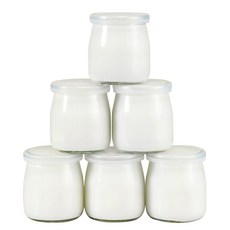 삼양전자 요구르트제조기 요구르트 유리병 200ml x 6개 1세트 키친아트 보만 대우 호환용, 6개1세트