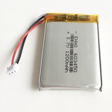 603450 3.7V 1200mAh Lipo 충전식 배터리 리튬 셀 + JST ZH 1.5mm 3pin 커넥터 GPS DVD 레코더 전자 책 카, 1pcs