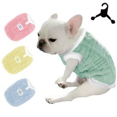 견행묘행 강아지 후리스 반려동물 겨울 조끼 방한, 1개, 파스텔그린