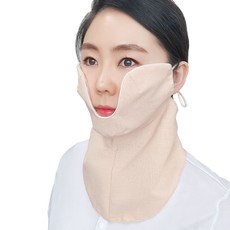 밥앤스미스 자외선차단 볼마스크 롱넥 골프 얼굴가리개 기미 마스크 국산, 베이지, 1개