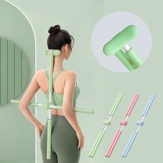 널리 고급형 거북목 버섯목 자세 교정기 굽은어깨 십자 요가봉 스트레칭, 블루