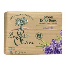 Le Petit Olivier 薰衣草香皂，橄欖油滋養配方, 100g, 1個