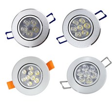 시그마 LED MR16 3인치 5W 7W 일체형 크롬/백색 (컨버터 포함), 7W 크롬 주광색 6500K (흰빛), 1개