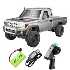 MN82 그린 컬러 4WD RC카 LC79 1 12 280 브러시드 모터 시뮬레이션 전문가용 2.4G 무선 조종 픽업 트럭 모델, MN82 Pro Silvery
