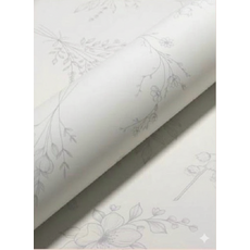 淡雅花卉禮品包裝紙，清新文藝風生日節慶禮物包裝，精美禮品包裝紙, 淺黃, 1個