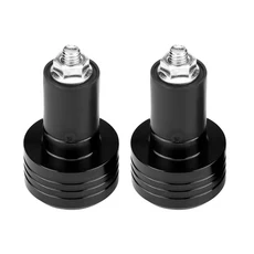 핸들바 엔드 웨이트 밸런스 플러그 22mm 알루미늄 오토바이 그립 한 쌍, 03 검정색