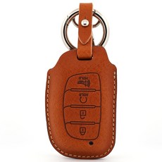 페레노 현대 캐스퍼 스마트키 가죽케이스 PH14 casper 키링, 미네르바복스브라운