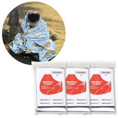 브레베네 체온 유지 보온 담요 비상용, 3개, 라지실버