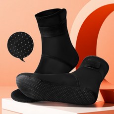 다이빙 부츠 양말 미끄럼 방지 네오프렌 소재 성인용 스노클링 장비 해변 스포츠용품 비치 아쿠아 슈즈 부티 편안한 착용감 물놀이 필수품, 260, 블랙 성인