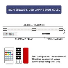 스트립 라이트 심포니 단면 오토바이 테일라이트 장식용 주간 주행등 컴퓨터 호스트, 1개, 2. 48CM