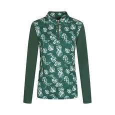 벤제프 여성 여름 소매냉감 전판패턴 세련된 반집업티 3colors