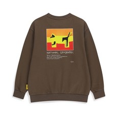 매장정품 NATIONAL GEOGRAPHIC KIDS [동화 작가 전이수 콜라보K254USW960 그래픽 맨투맨 BROWN 5008490462 200251