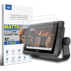 [2개 세트 Garmin EchoMAP Ultra 102SV106SV 2 102SV 강화 유리 화면 보호필름 10인치 피쉬파인더 터치스크린 액세서리 HD 클리어, 102sv/105sv/106sv - 10" - Matt
